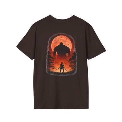 Samurai vs Titan Graphic T-Shirt — "Anybody Can Become a God or a Devil"