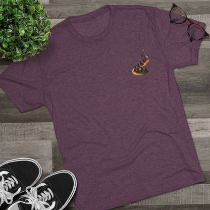 Ember Trail T‑Shirt — Fiery Mountain Silhouette Back Print