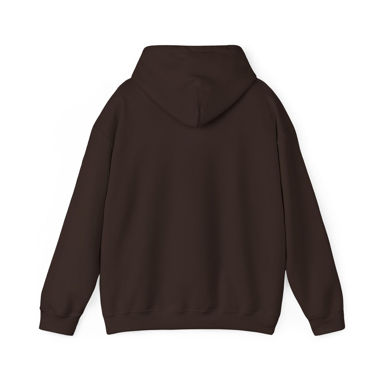 Control silhouette hoodie | person with glowing heart, angel wing brushstroke design