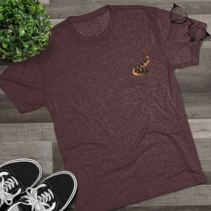 Ember Trail T‑Shirt — Fiery Mountain Silhouette Back Print