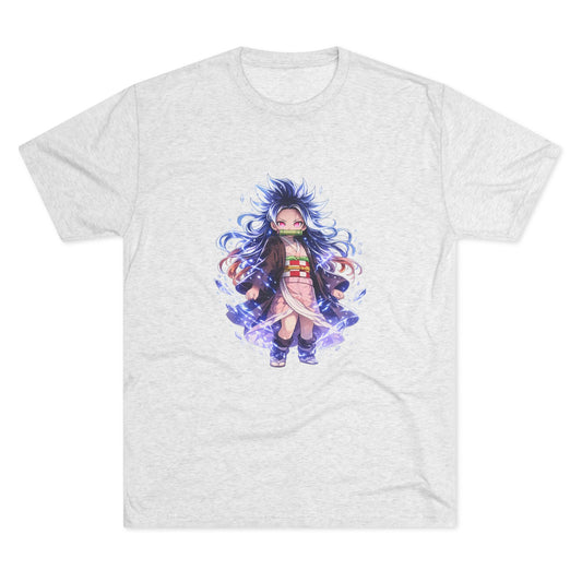 Anime Demon Girl T-Shirt — Cute Chibi Nezuko-Inspired Design