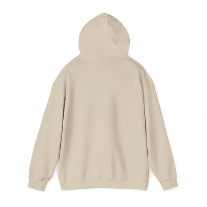 Control silhouette hoodie | person with glowing heart, angel wing brushstroke design