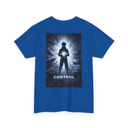 Control Anime Back Print T-Shirt | Dark Anime Aesthetic Tee | Original Anime Streetwear Shirt