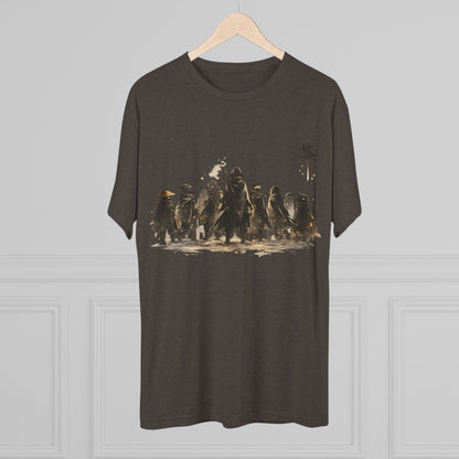 Samurai Squad Graphic Tee — Japanese Warrior Silhouette T-Shirt