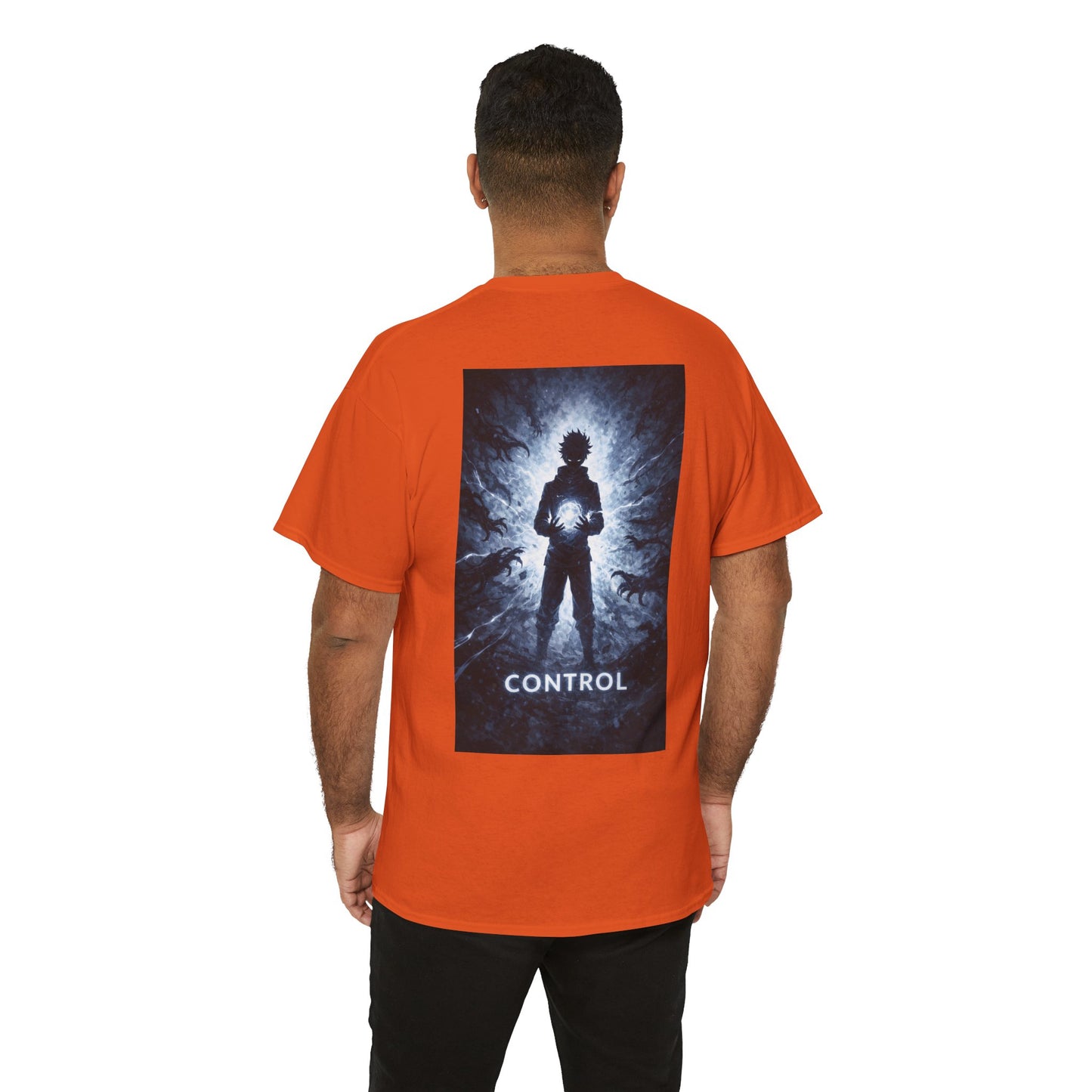 Control Anime Back Print T-Shirt | Dark Anime Aesthetic Tee | Original Anime Streetwear Shirt