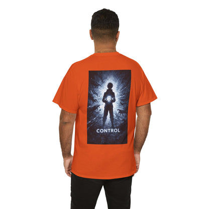 Control Anime Back Print T-Shirt | Dark Anime Aesthetic Tee | Original Anime Streetwear Shirt