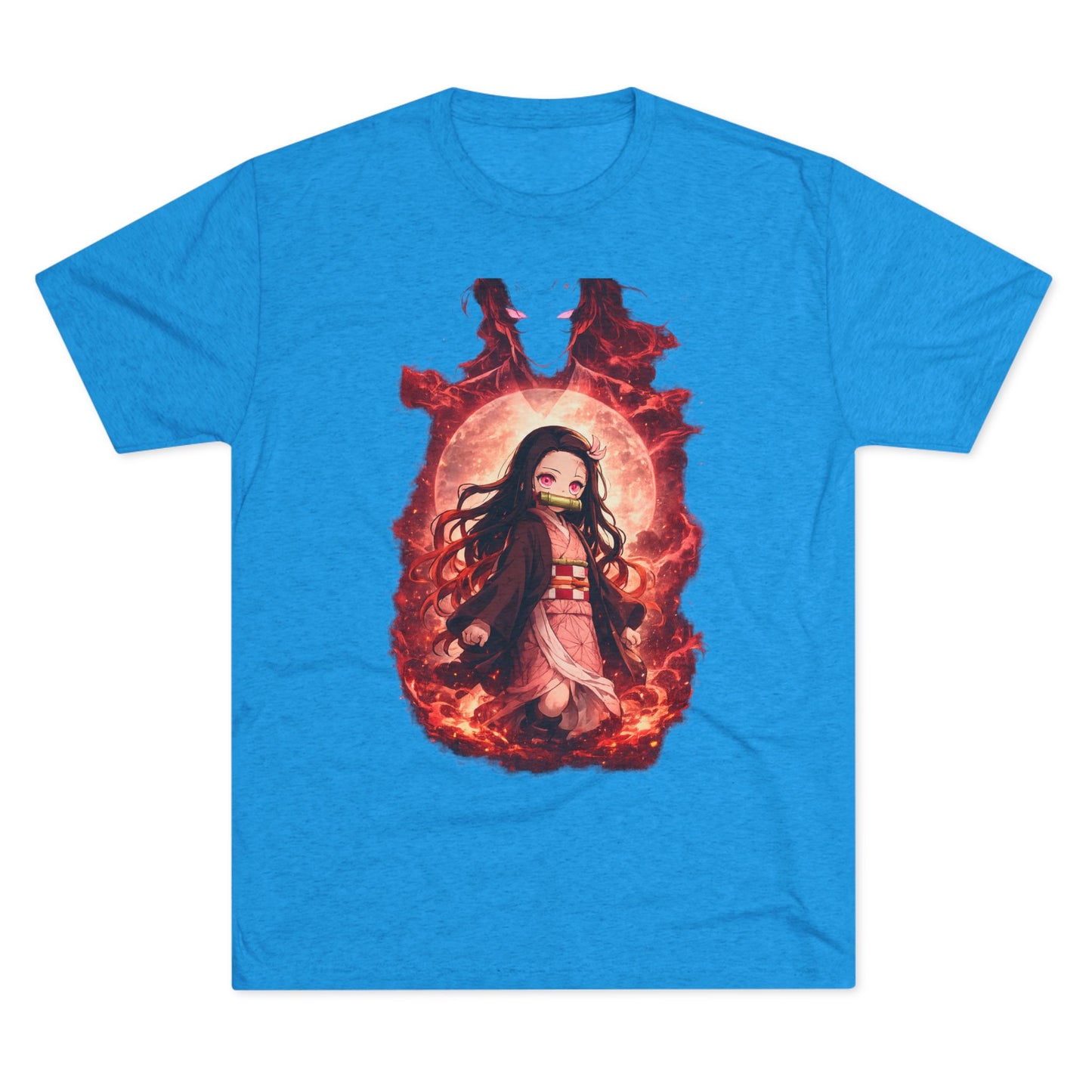 Nezuko Anime Demon Slayer Tee — Fiery Chibi Girl Graphic Shirt