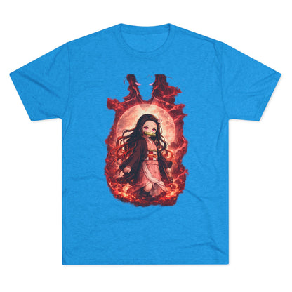 Nezuko Anime Demon Slayer Tee — Fiery Chibi Girl Graphic Shirt