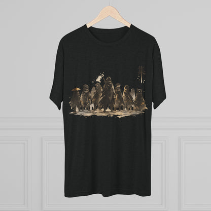 Samurai Squad Graphic Tee — Japanese Warrior Silhouette T-Shirt