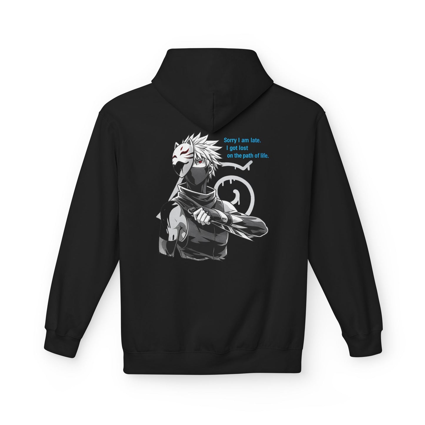 Anime Masked Shinobi Hoodie — 'Every sin tells part of the path' Graphic Pullover