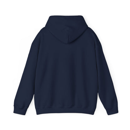 Control silhouette hoodie | person with glowing heart, angel wing brushstroke design