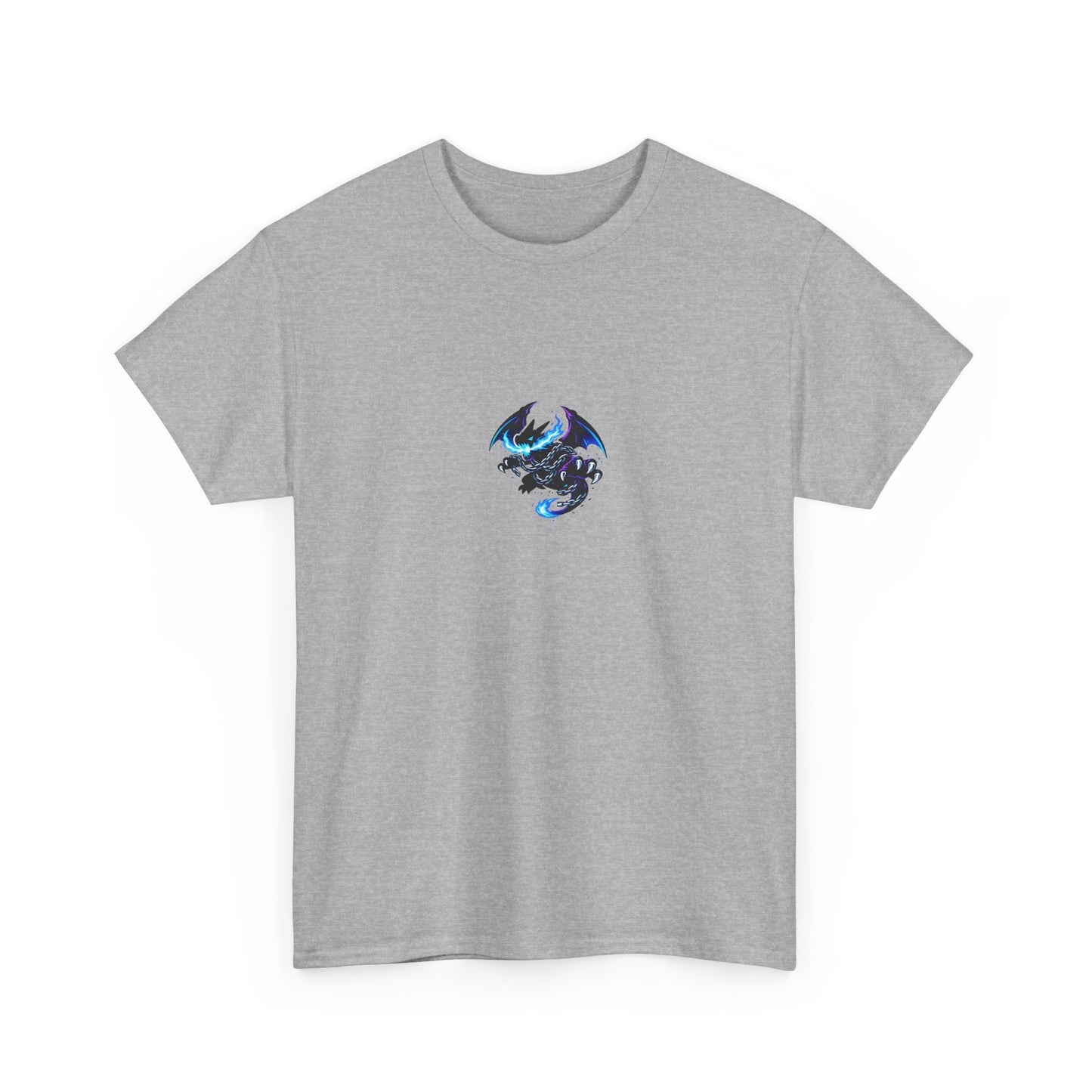 Dragon Graphic Tee — Blue Flame Kaiju Back Print T-Shirt