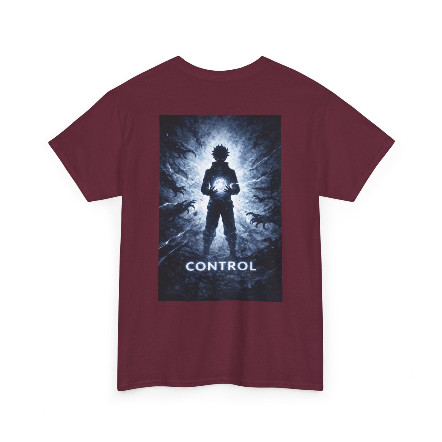 Control Anime Back Print T-Shirt | Dark Anime Aesthetic Tee | Original Anime Streetwear Shirt