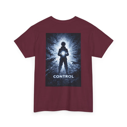 Control Anime Back Print T-Shirt | Dark Anime Aesthetic Tee | Original Anime Streetwear Shirt