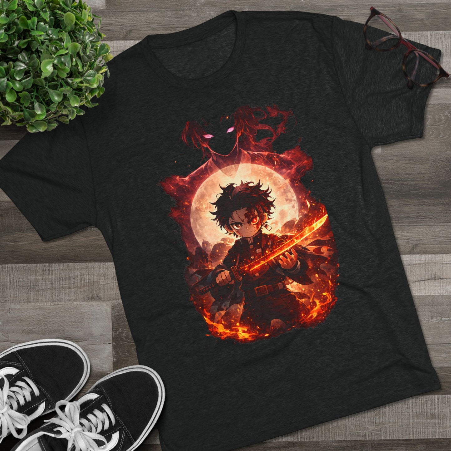 Anime Fire Sword Graphic Tee