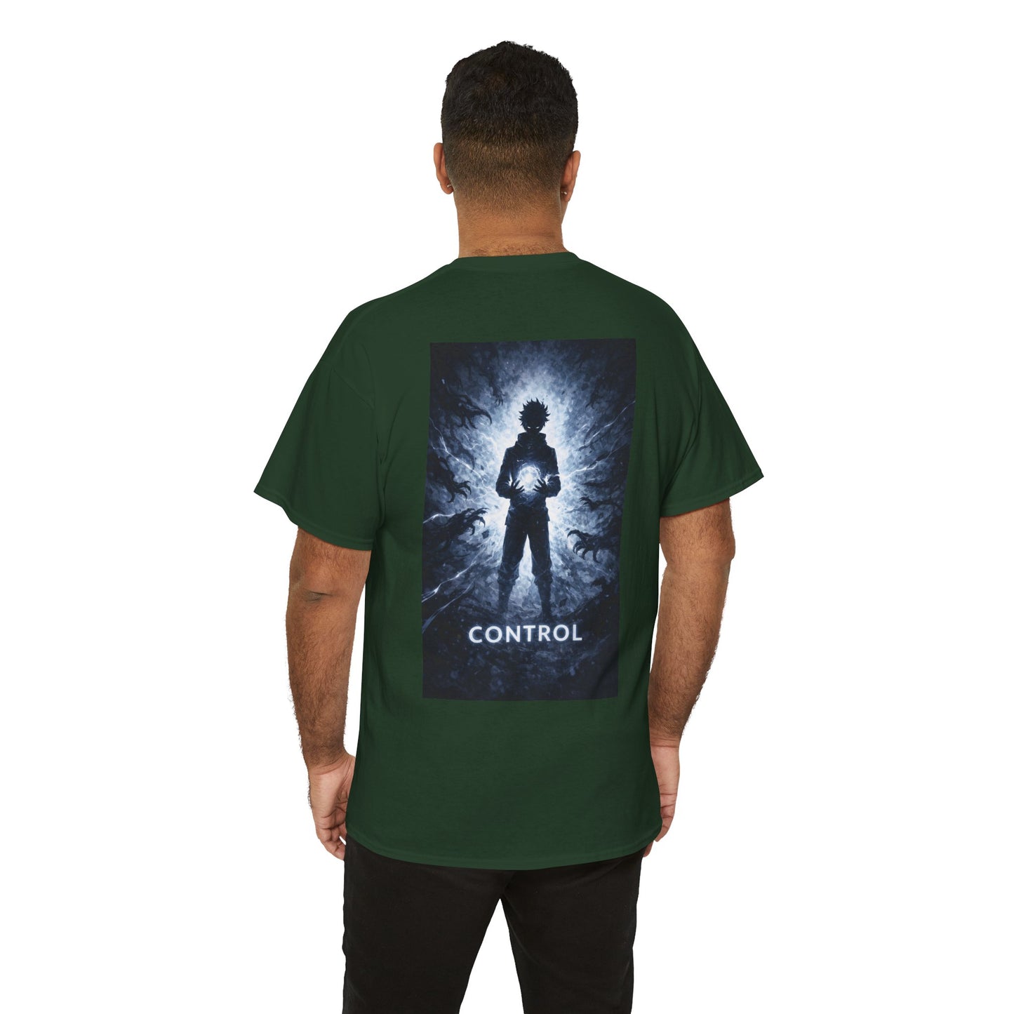 Control Anime Back Print T-Shirt | Dark Anime Aesthetic Tee | Original Anime Streetwear Shirt