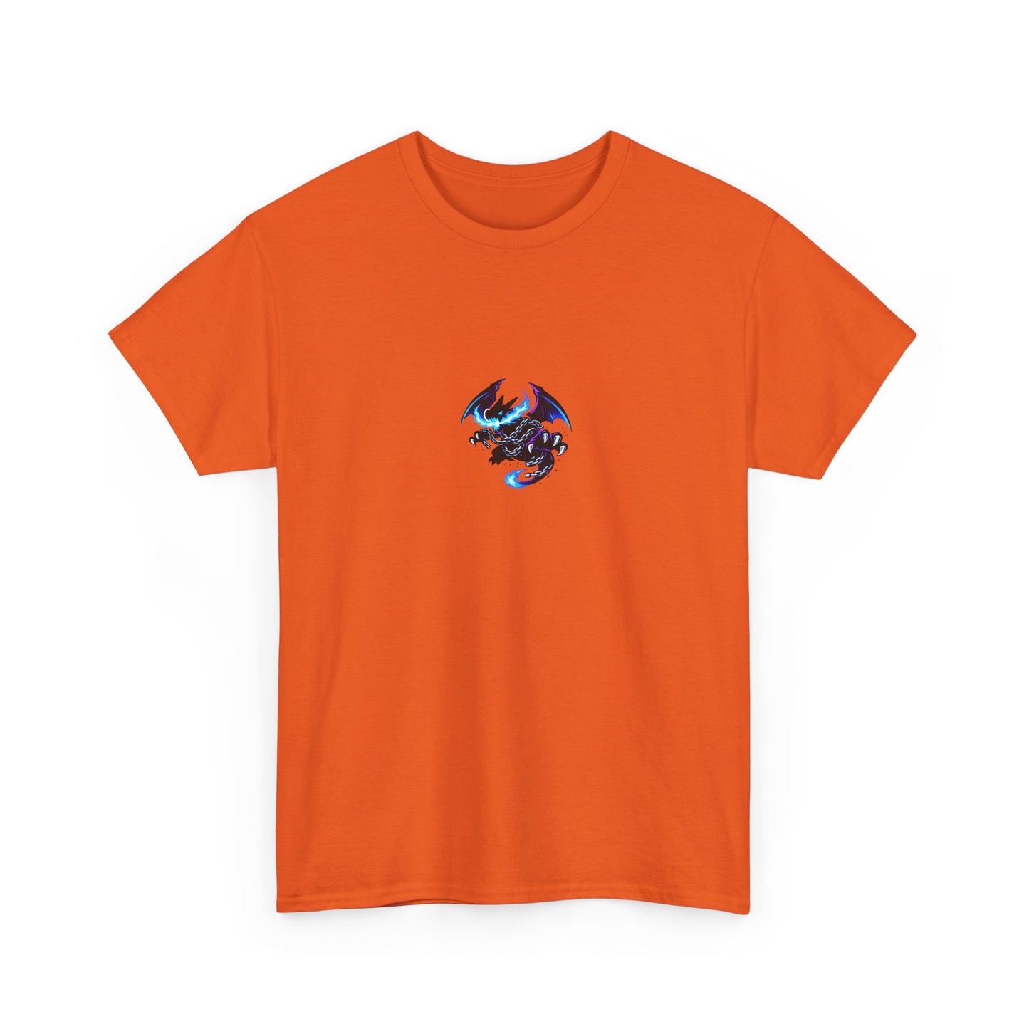 Dragon Graphic Tee — Blue Flame Kaiju Back Print T-Shirt
