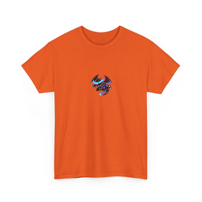 Dragon Graphic Tee — Blue Flame Kaiju Back Print T-Shirt