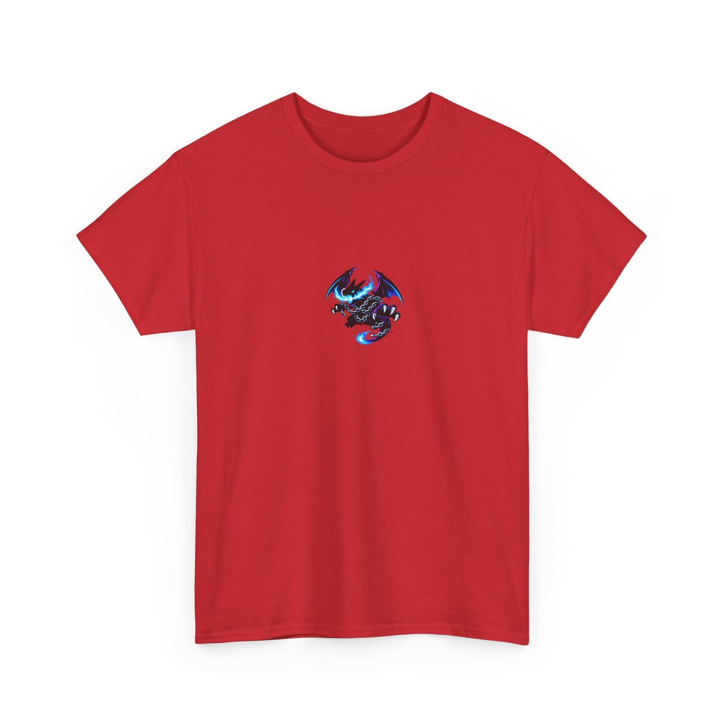 Dragon Graphic Tee — Blue Flame Kaiju Back Print T-Shirt