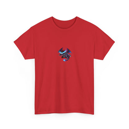 Dragon Graphic Tee — Blue Flame Kaiju Back Print T-Shirt