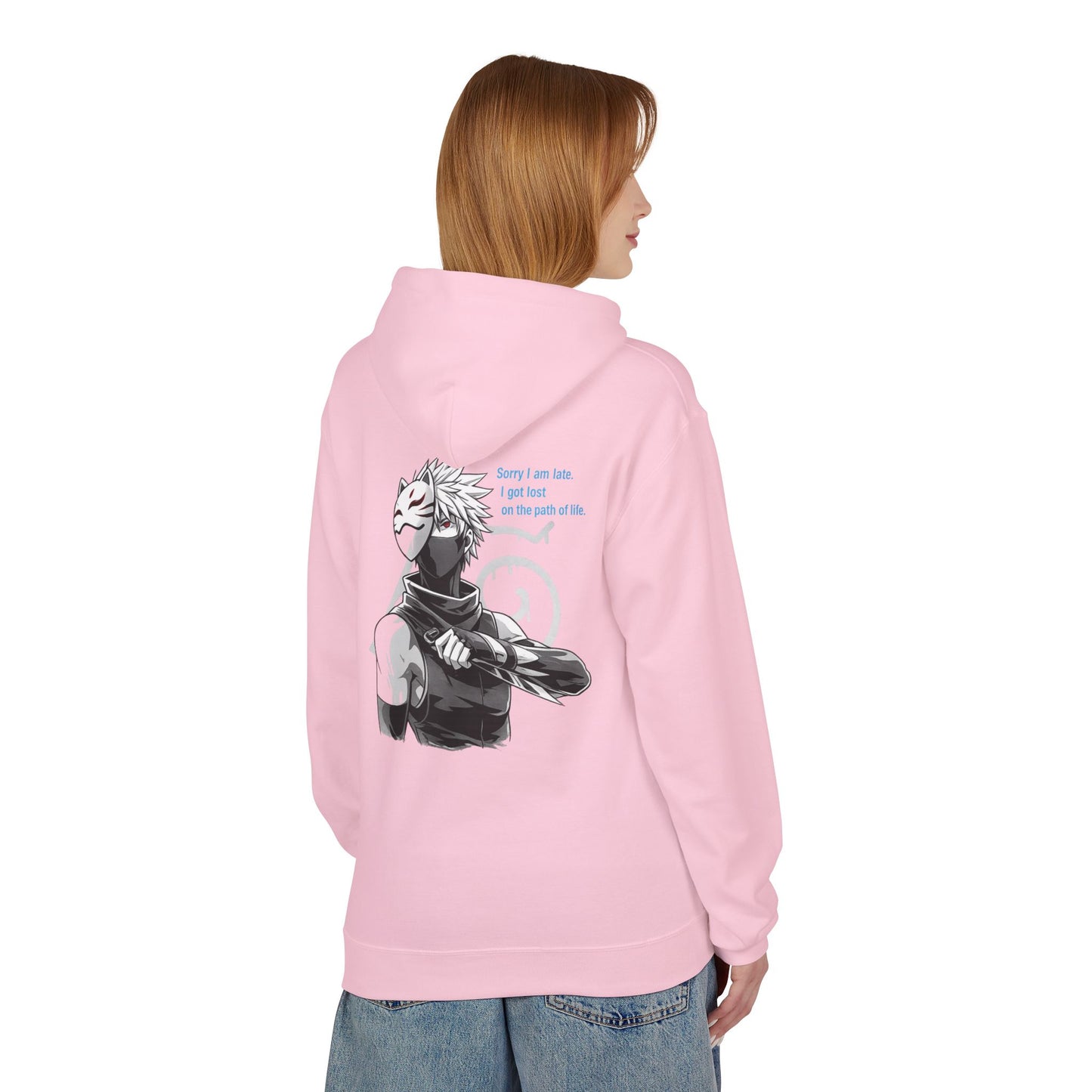 Anime Masked Shinobi Hoodie — 'Every sin tells part of the path' Graphic Pullover