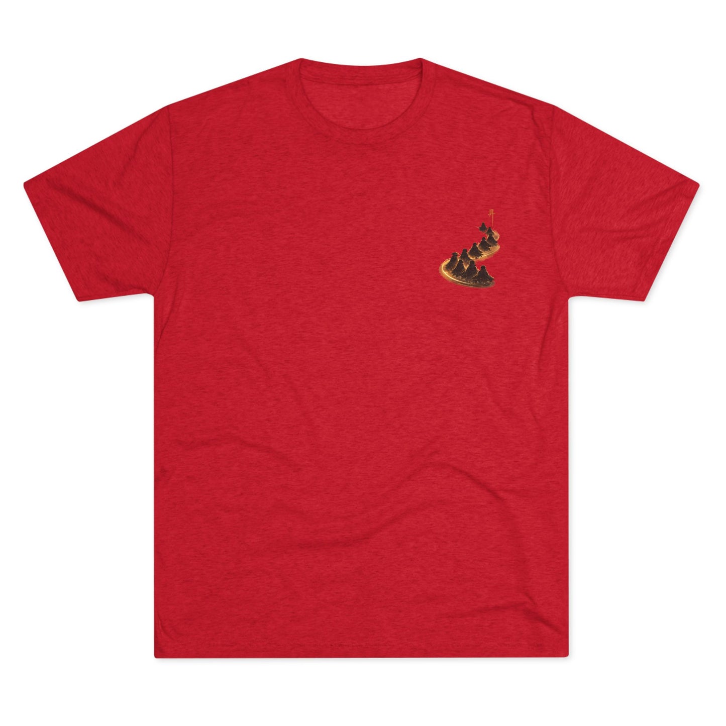 Ember Trail T‑Shirt — Fiery Mountain Silhouette Back Print