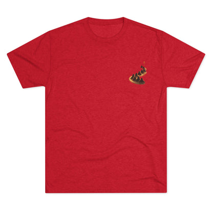 Ember Trail T‑Shirt — Fiery Mountain Silhouette Back Print