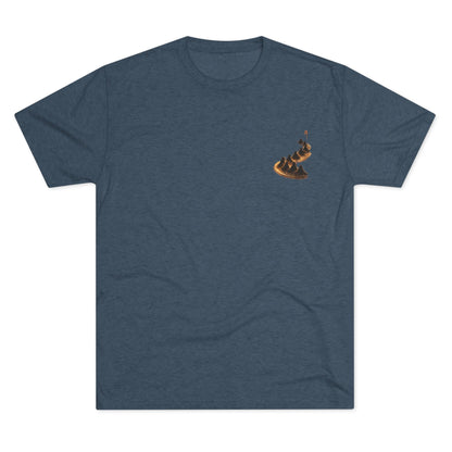 Ember Trail T‑Shirt — Fiery Mountain Silhouette Back Print