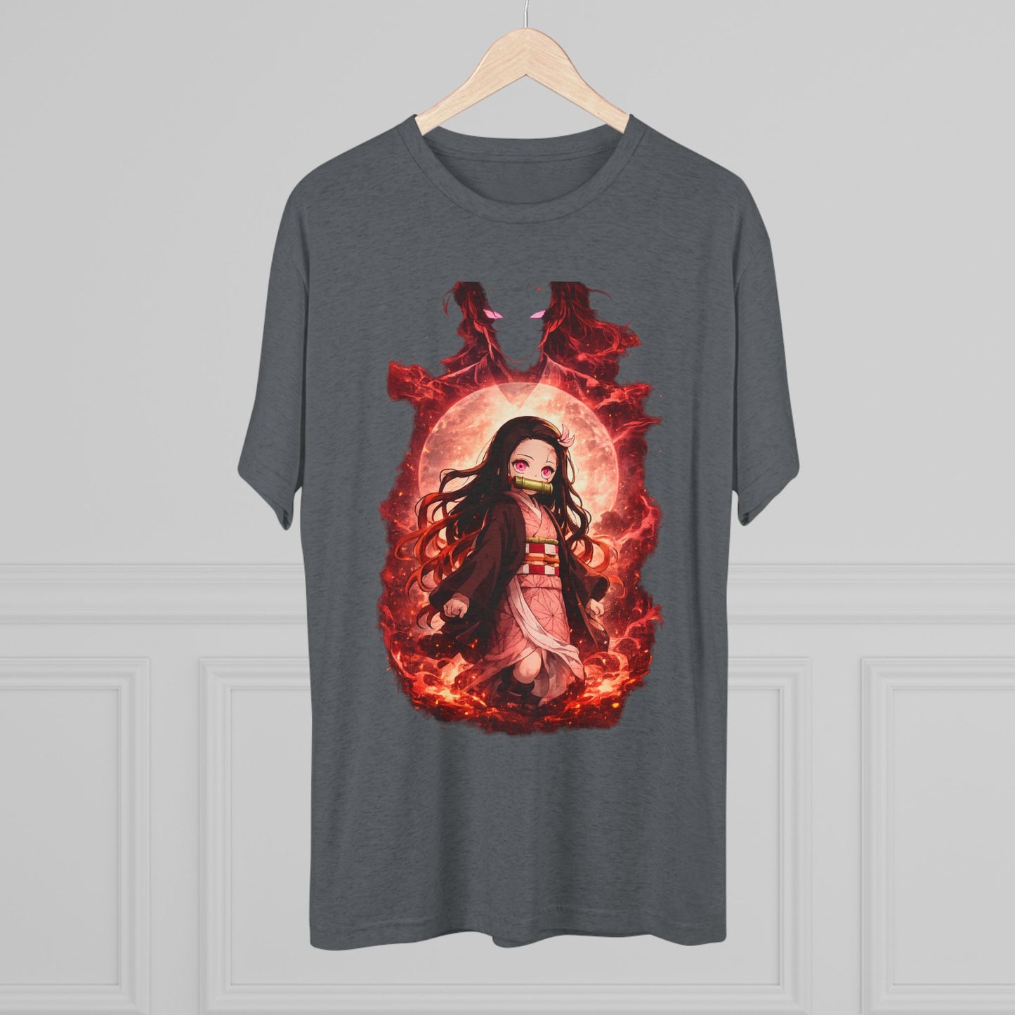 Nezuko Anime Demon Slayer Tee — Fiery Chibi Girl Graphic Shirt