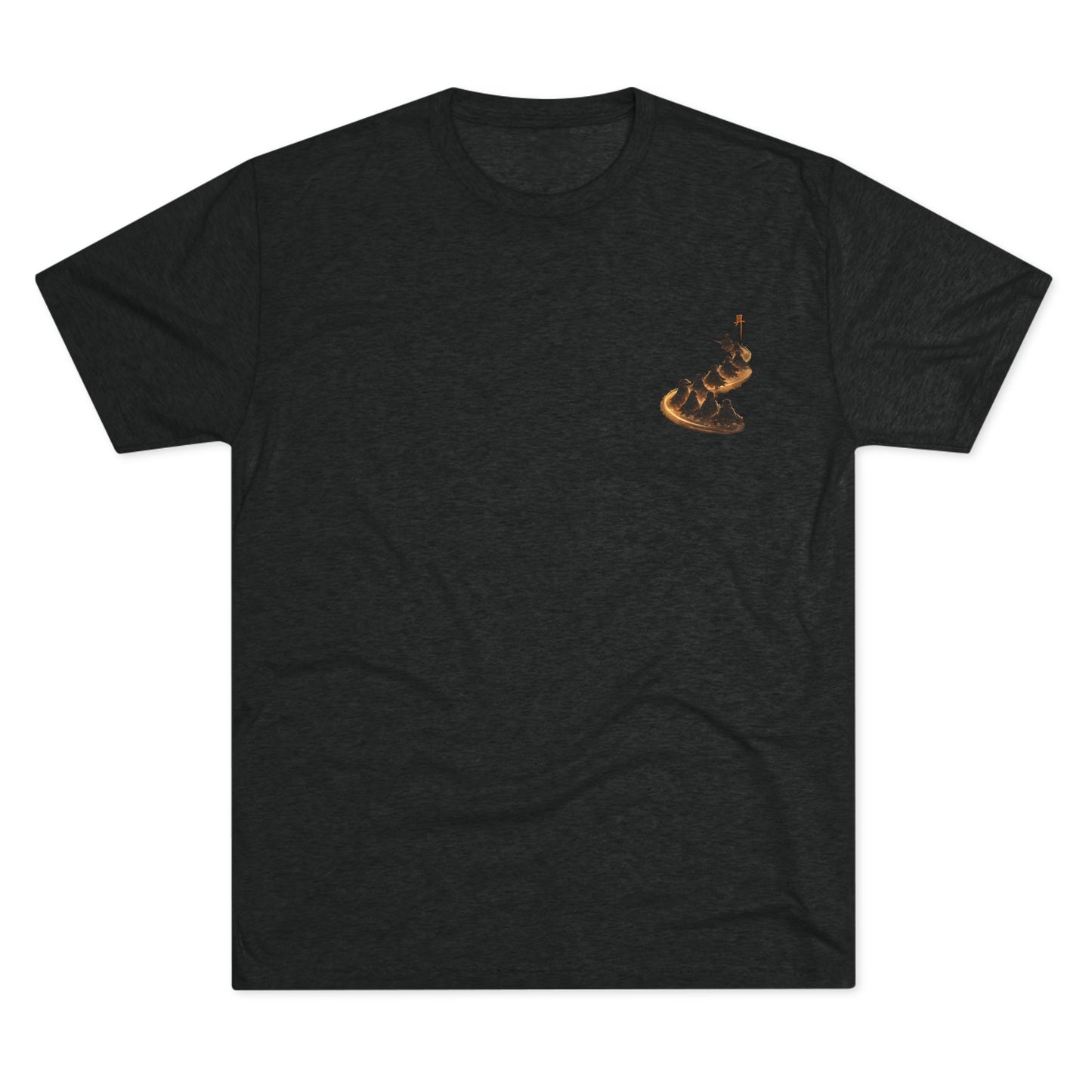 Ember Trail T‑Shirt — Fiery Mountain Silhouette Back Print