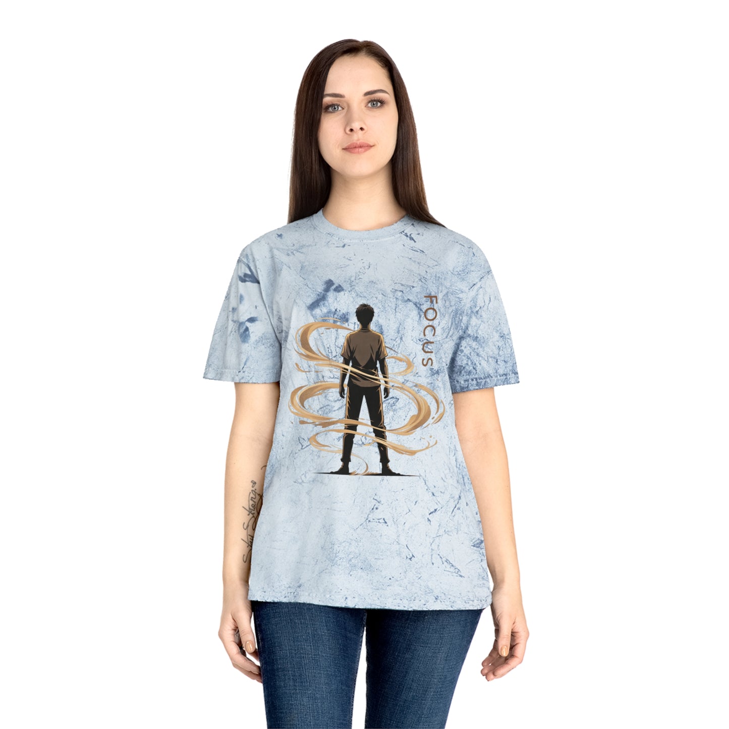 Focus silhouette tee | T-Shirt | Inspirational, silhouette with swirling energy