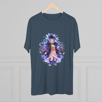 Anime Demon Girl T-Shirt — Cute Chibi Nezuko-Inspired Design