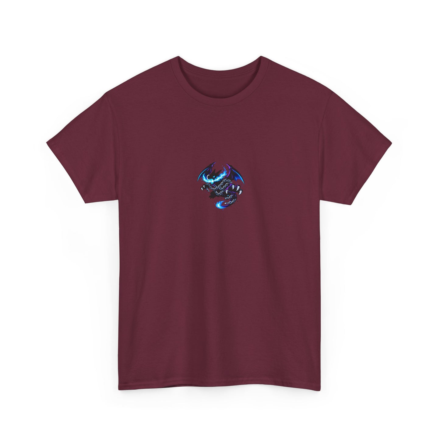 Dragon Graphic Tee — Blue Flame Kaiju Back Print T-Shirt