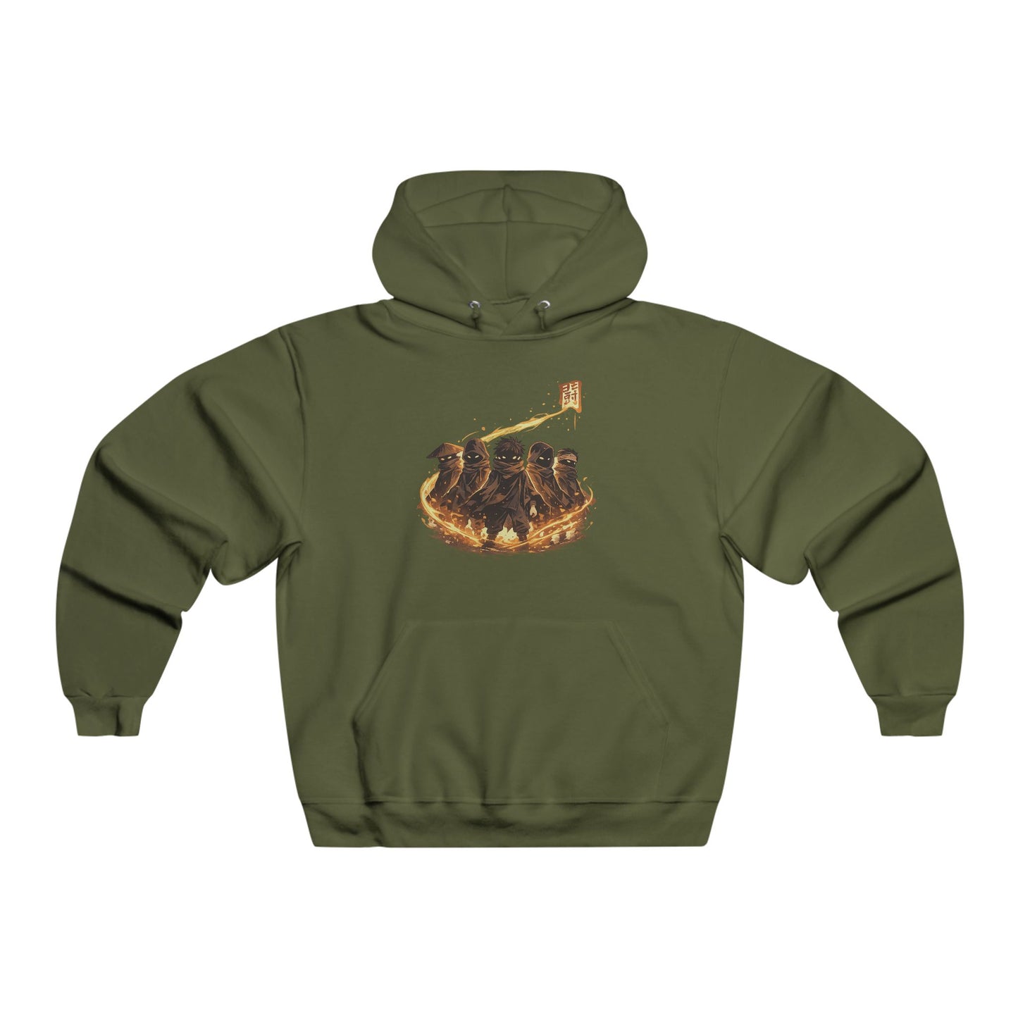Penguin Family Campfire Hoodie — Cozy Winter Animal Crew Sweatshirt