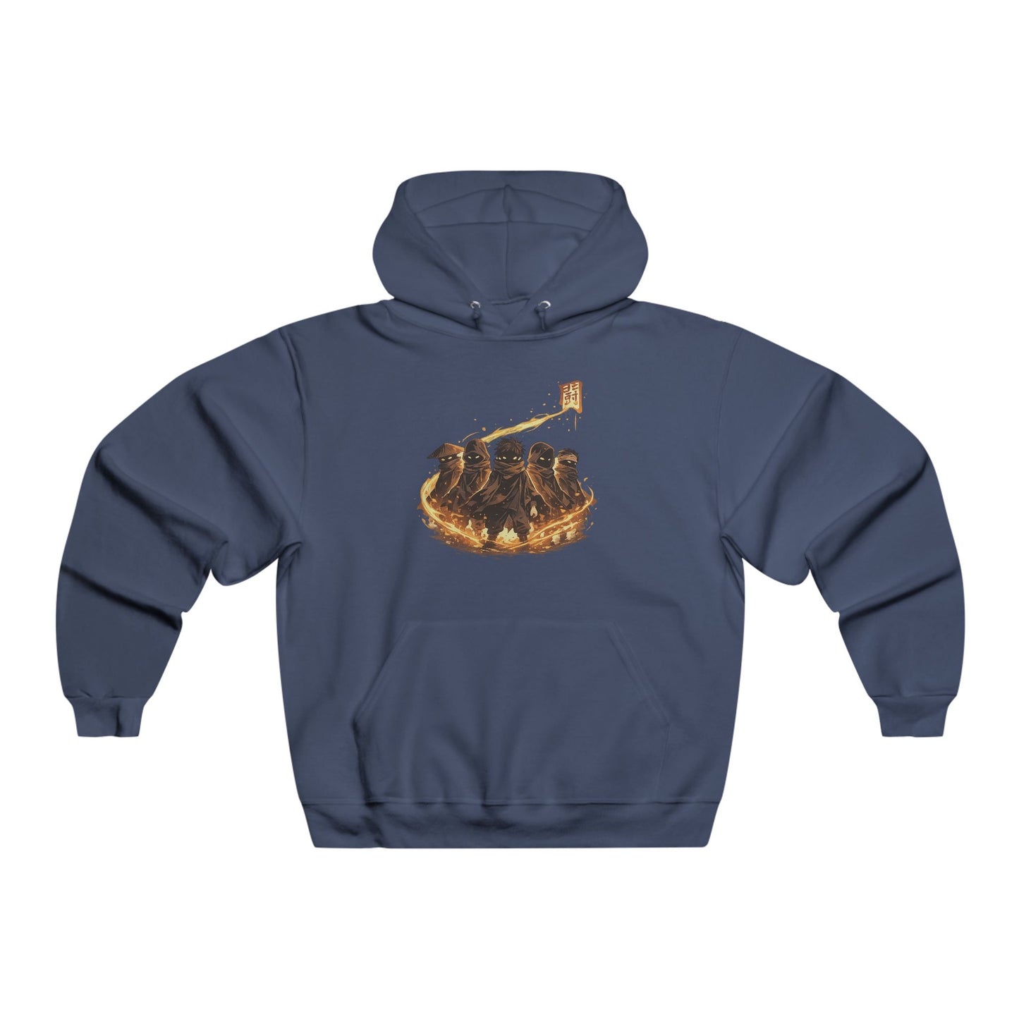 Penguin Family Campfire Hoodie — Cozy Winter Animal Crew Sweatshirt