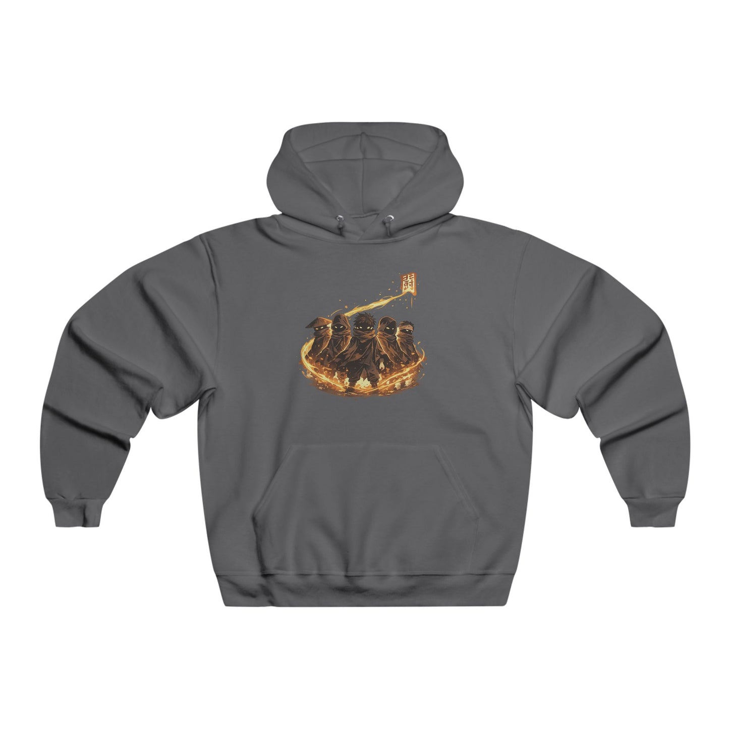 Penguin Family Campfire Hoodie — Cozy Winter Animal Crew Sweatshirt