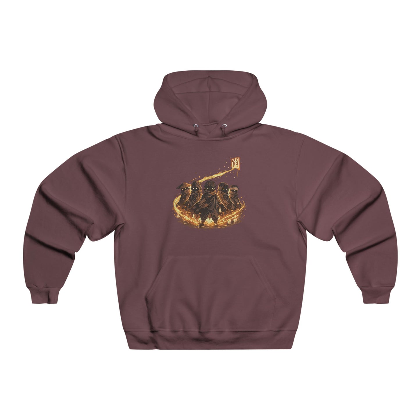 Penguin Family Campfire Hoodie — Cozy Winter Animal Crew Sweatshirt