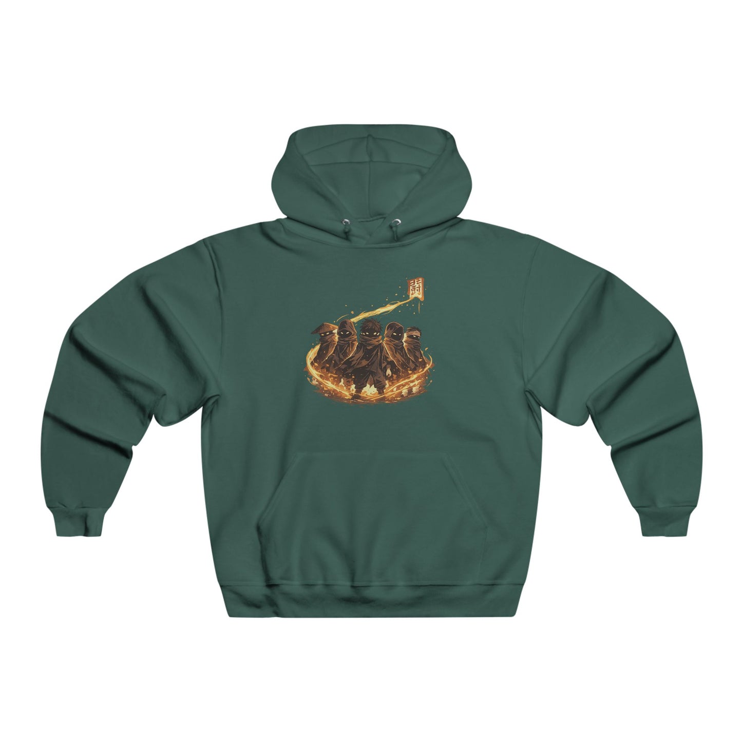 Penguin Family Campfire Hoodie — Cozy Winter Animal Crew Sweatshirt