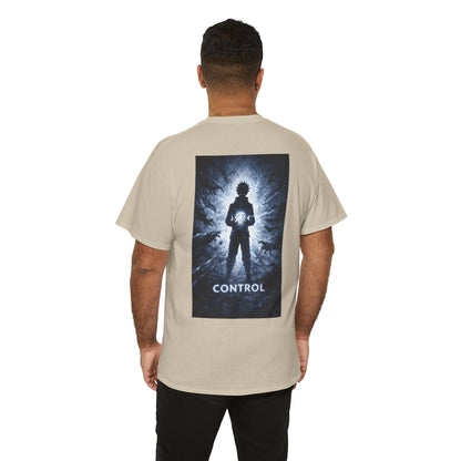 Control Anime Back Print T-Shirt | Dark Anime Aesthetic Tee | Original Anime Streetwear Shirt