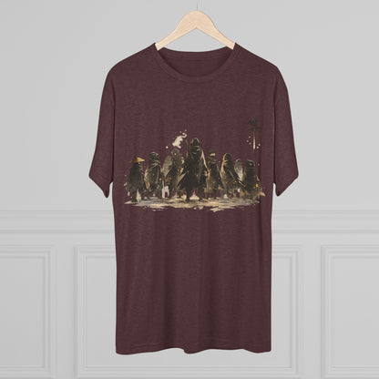 Samurai Squad Graphic Tee — Japanese Warrior Silhouette T-Shirt