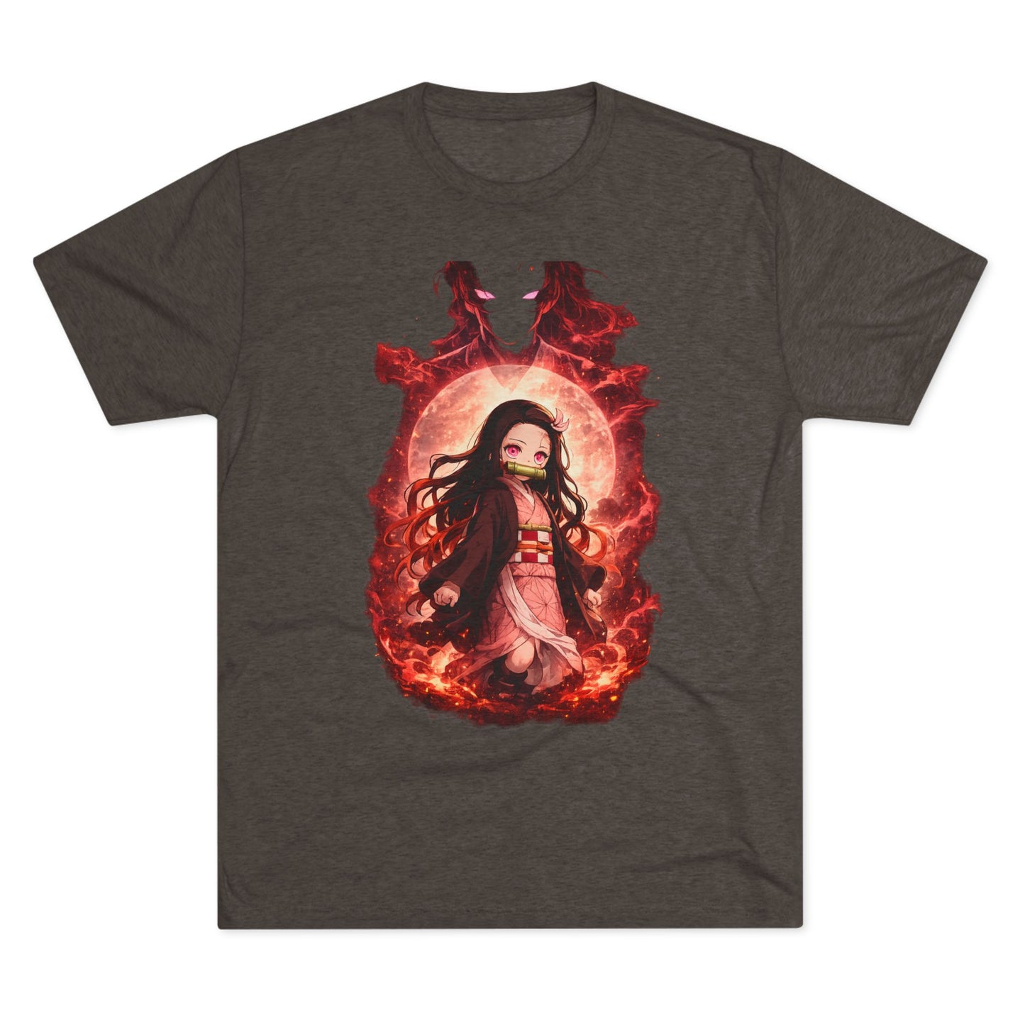 Nezuko Anime Demon Slayer Tee — Fiery Chibi Girl Graphic Shirt