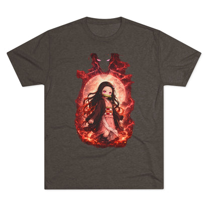 Nezuko Anime Demon Slayer Tee — Fiery Chibi Girl Graphic Shirt