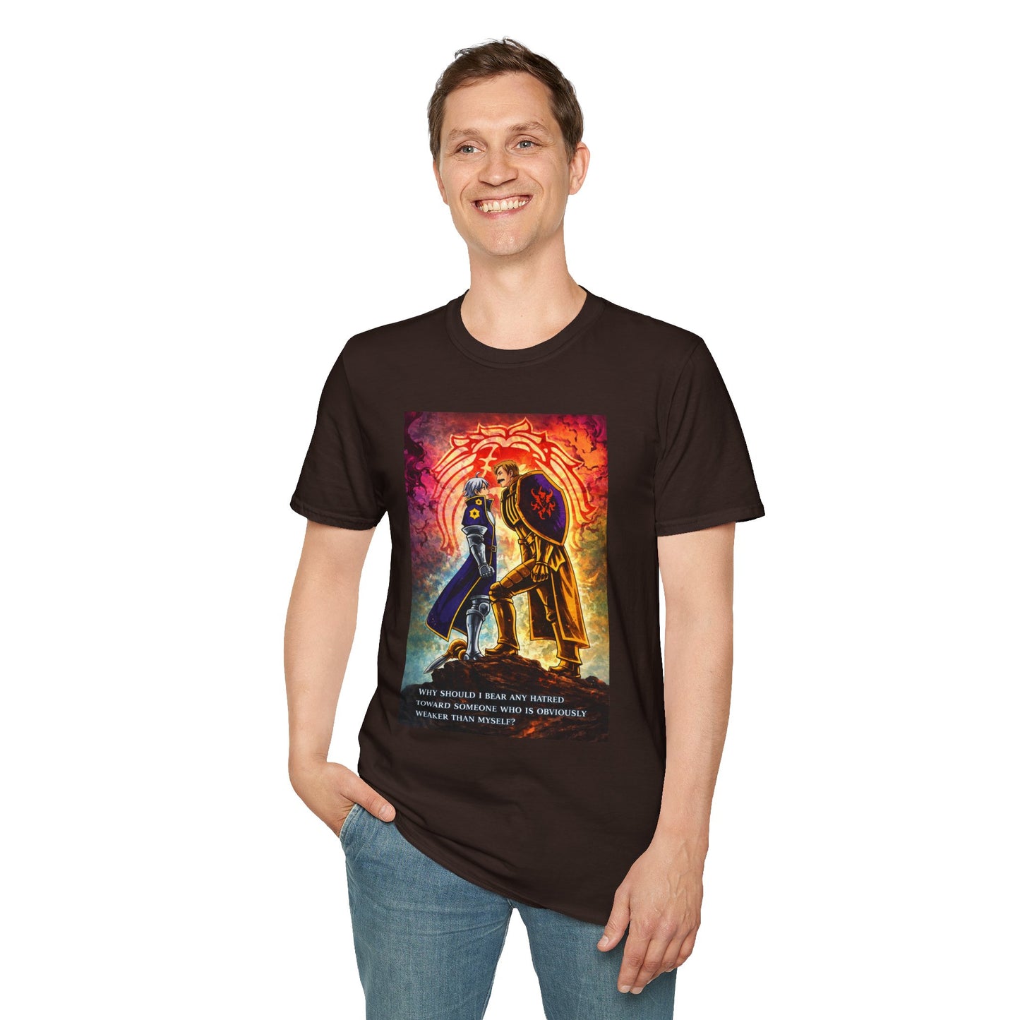 Strength Without Hatred Tee — Anime Warrior Lion Graphic T-Shirt