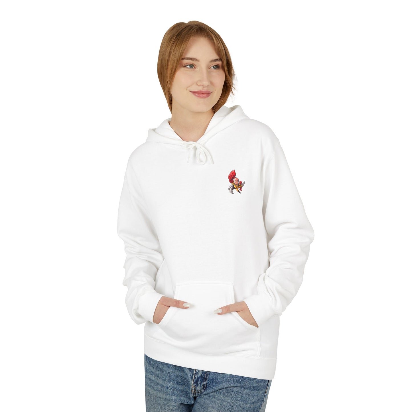 Hero Emblem Hoodie — Chibi Hero Mid-Punch Minimalist Anime Design