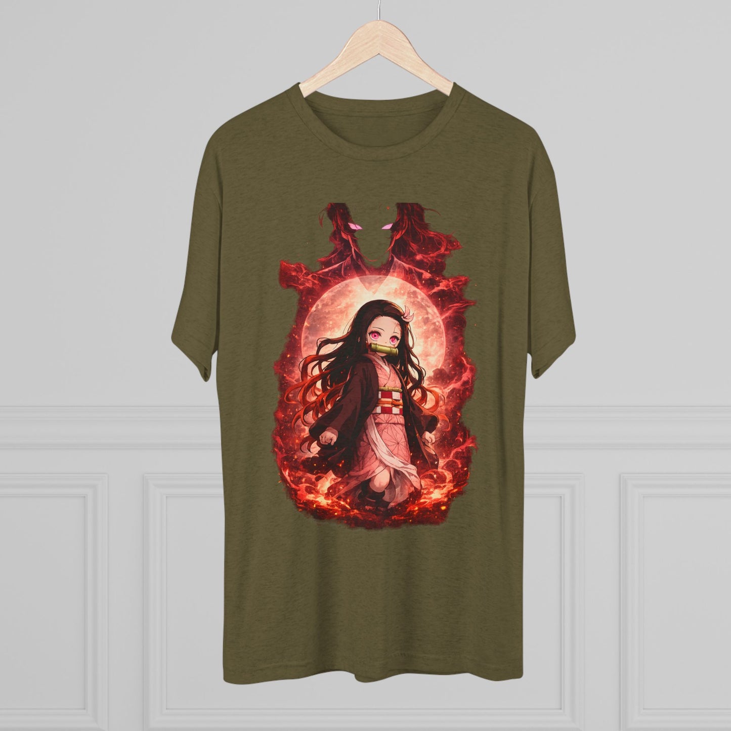 Nezuko Anime Demon Slayer Tee — Fiery Chibi Girl Graphic Shirt