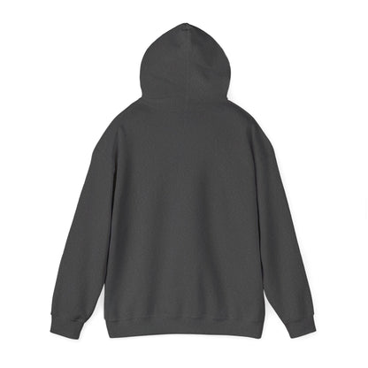 Control silhouette hoodie | person with glowing heart, angel wing brushstroke design
