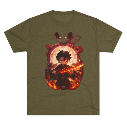 Anime Fire Sword Graphic Tee