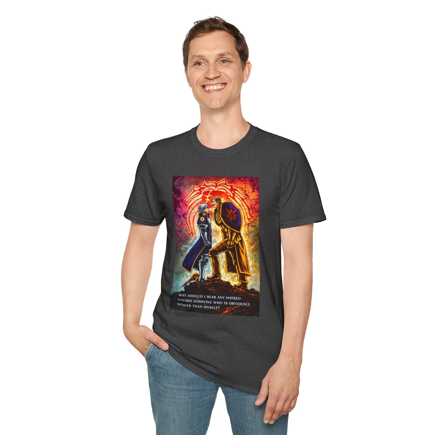 Strength Without Hatred Tee — Anime Warrior Lion Graphic T-Shirt