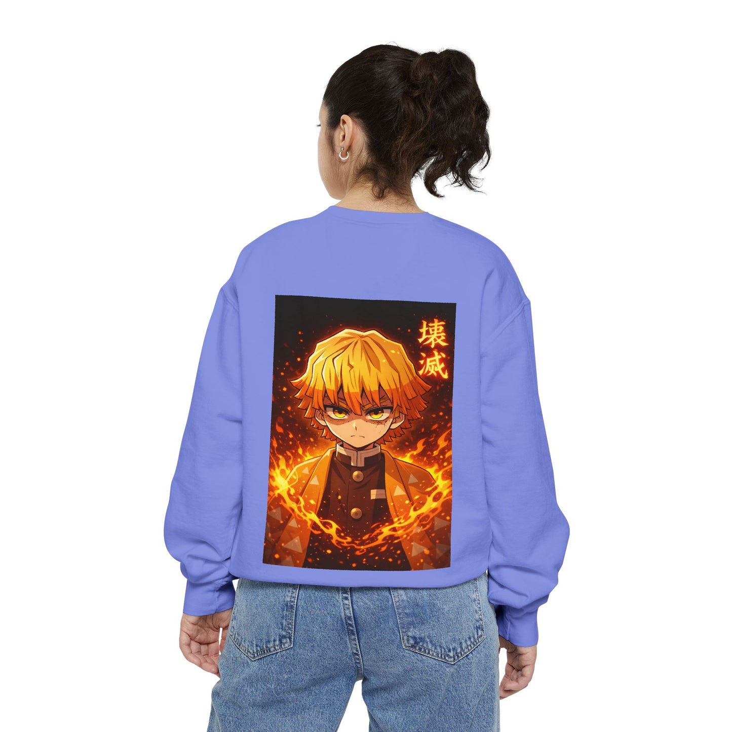 Demon Agatsuma Flame Graphic Sweatshirt Slayer