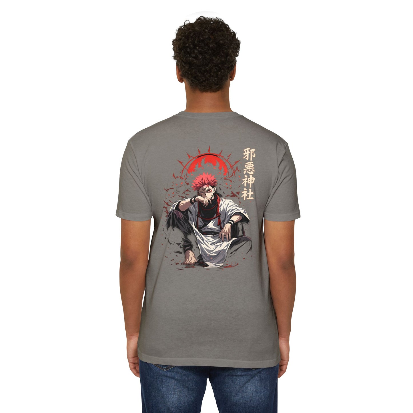 Anime Graphic T-Shirt — Red-Haired Warrior Back Print